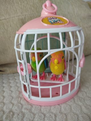 Jaula para pájaros de juguete rosa