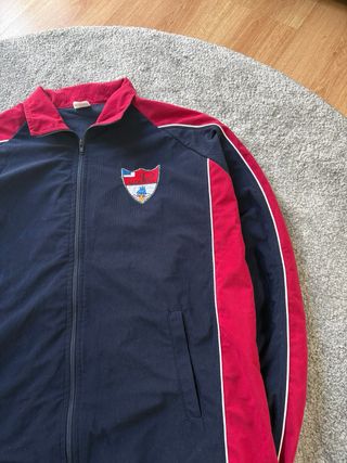 Chaqueta Vintage Retro Streetwear Azul Marino