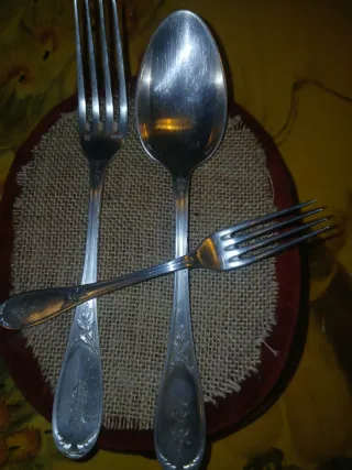 Cubiertos Ercuis de metal plateado