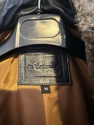 Chaqueta de piel ovina con pelo de conejo