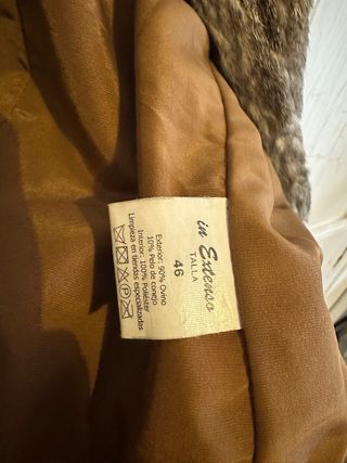 Chaqueta de piel ovina con pelo de conejo