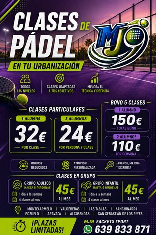 CLASES DE PÁDEL URBANIZACIONES