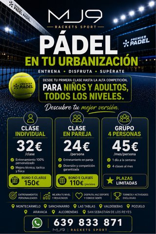 CLASES DE PÁDEL URBANIZACIONES