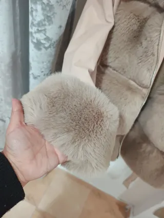 Abrigo AIRISA Beige/Rosa Talla XL