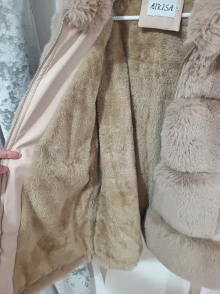 Abrigo AIRISA Beige/Rosa Talla XL