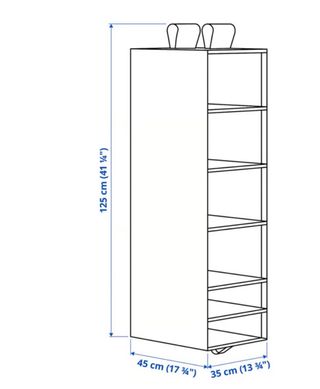 Organizador de armario colgante