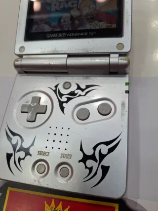 Nintendo Advance SP Tribal Plata