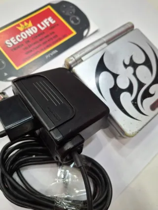 Nintendo Advance SP Tribal Plata