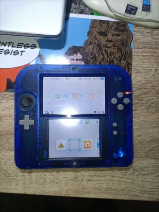 Nintendo 2DS Blu Trasparente - Pezzi
