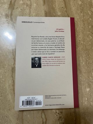 Libro cronica de una muerte anunciada