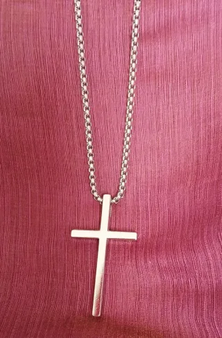 Collar Cruz Acero Inoxidable Unisex