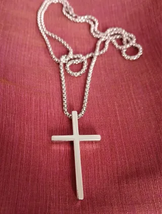 Collar Cruz Acero Inoxidable Unisex