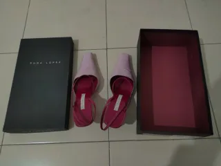 Zapatos Pura Lopez Piel Destalonado Tacón Carrete