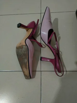 Zapatos Pura Lopez Piel Destalonado Tacón Carrete