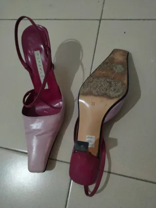 Zapatos Pura Lopez Piel Destalonado Tacón Carrete