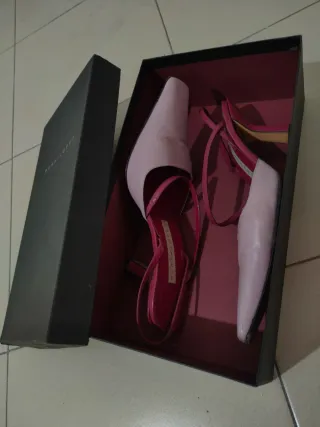 Zapatos Pura Lopez Piel Destalonado Tacón Carrete