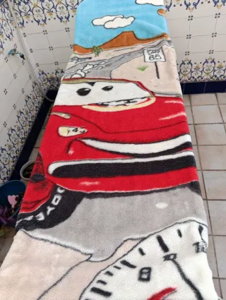 Manta cama infantil Cars 90