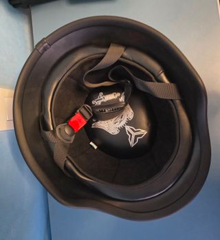 Casco Retro Motocicleta Negro