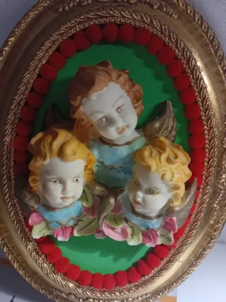 Antiguo Cuadro religioso dorado