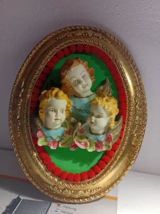 Antiguo Cuadro religioso dorado