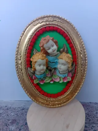 Antiguo Cuadro religioso dorado