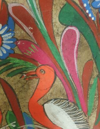 2 dipinti arte popolare messicana su corteccia