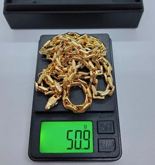 Cadena Chapada Oro 18kt Trenzada 60cm