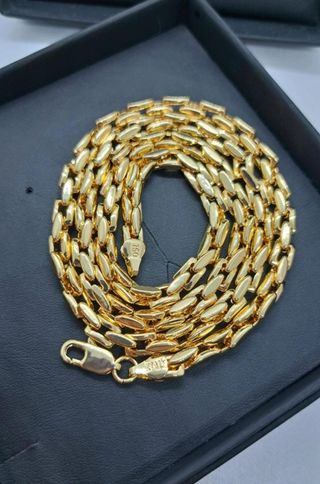 Cadena Chapada Oro 18kt Trenzada 60cm