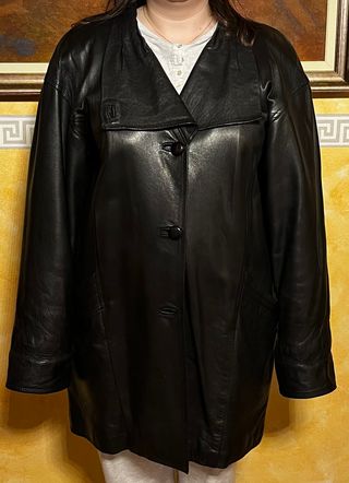 Cazadora Piel Vintage Negra