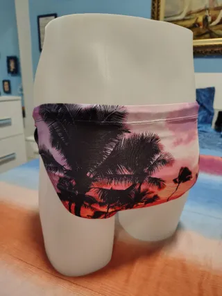 Costume da bagno uomo palme tramonto