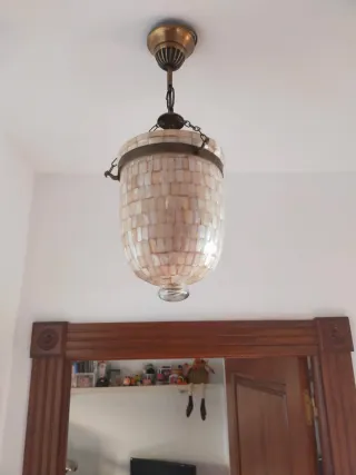 Lámparas de techo de cristal revestido de nácar