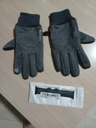 Guantes y correa de reloj SPORT gris