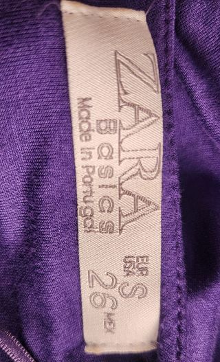 Vestido morado Zara