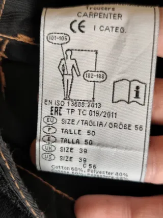 Pantaloni da lavoro Cofra taglia 56 italiana W 39