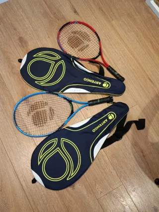 Juego raquetas tenis niños 21 y 23 + funda