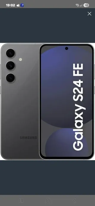 Samsung Galaxy S24 FE Grafito + Caja y Cargador .