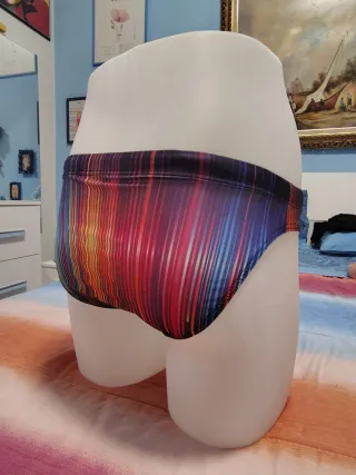 Costume da bagno uomo fantasia righe arcobaleno