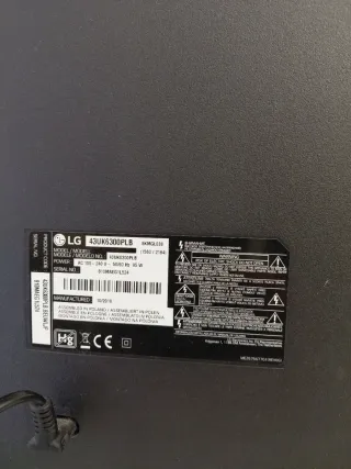 TV LG 43 4K Smart TV 43UK6300PLB