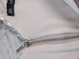 Vestido Zara lentejuelas plateado