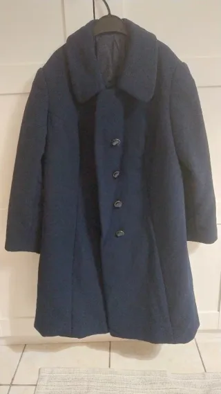 Cappotto blu navy sartoriale donna