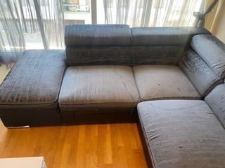 Sofá rinconero negro 2,85x2,20