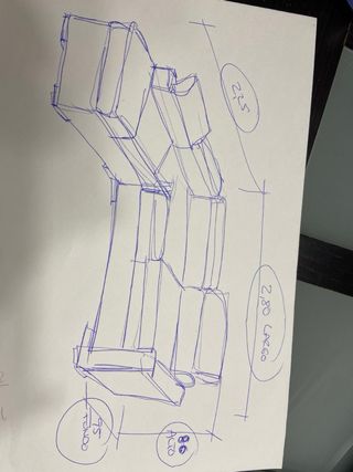 Sofá rinconero negro 2,85x2,20