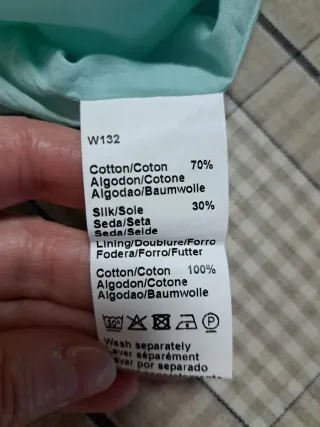 Camisón seda y algodón Talla S