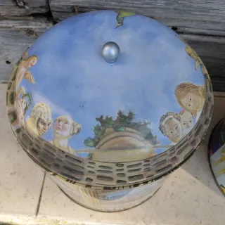 Coppia scatole latta vintage