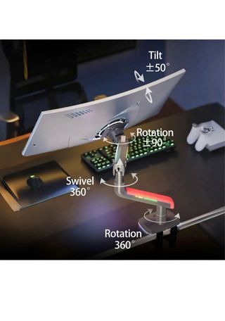 Braccio per Monitor Nero/Rosso