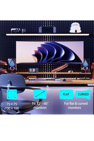 Braccio per Monitor Nero/Rosso