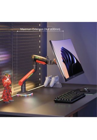 Braccio per Monitor Nero/Rosso