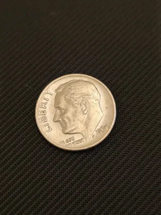 Lote 3 Monedas 10 Céntimos EE. UU. Roosevelt Dime