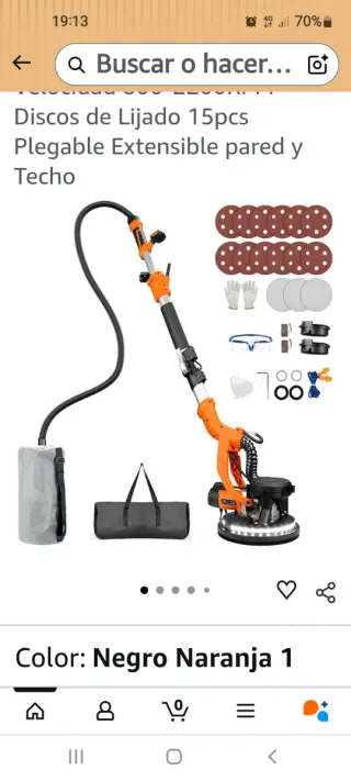 Lijadora telescópica para quitar gotelé