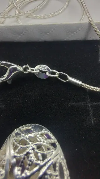 Collar Serpiente Corazón Plata 925